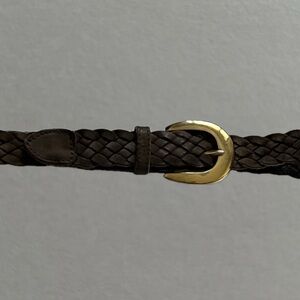 Vintage 90’s New York Style Braided Leather Belt. Size M.